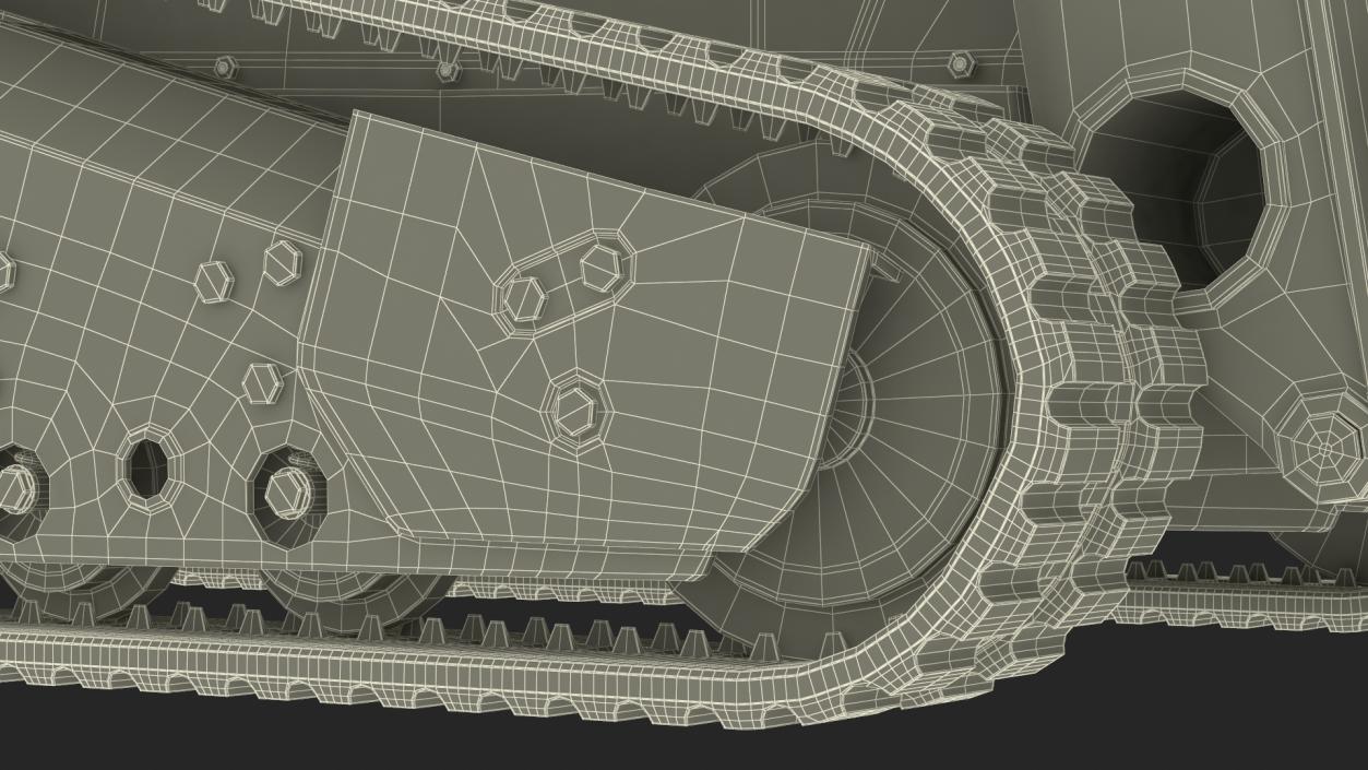 Tracked Skid Steer Bobcat With Dozer Blade 3D