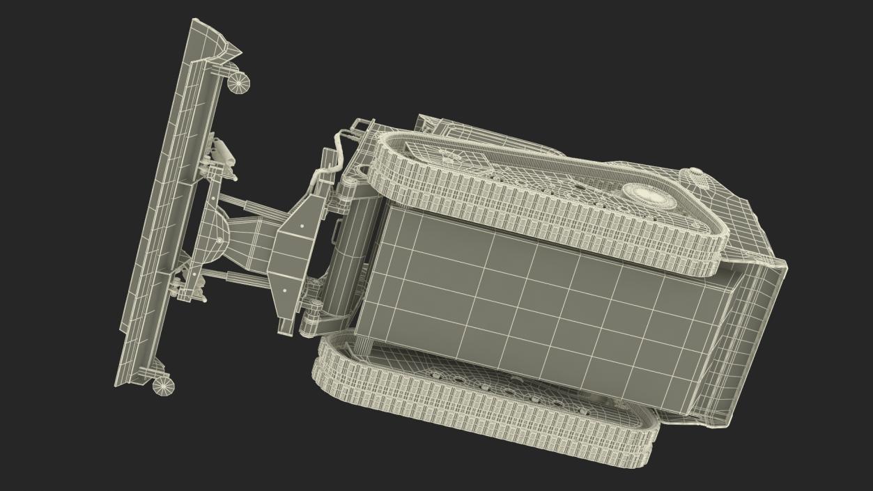 Tracked Skid Steer Bobcat With Dozer Blade 3D