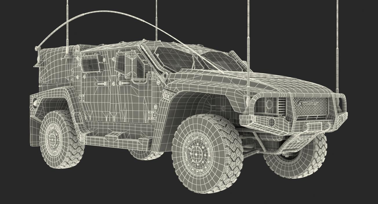 3D High Mobility Protected Vehicle Hawkei PMV 4x4 Camo