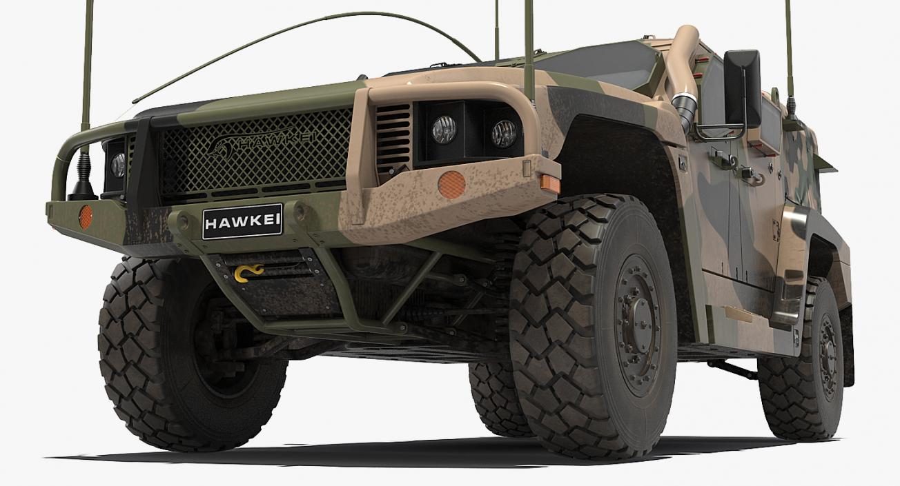 3D High Mobility Protected Vehicle Hawkei PMV 4x4 Camo