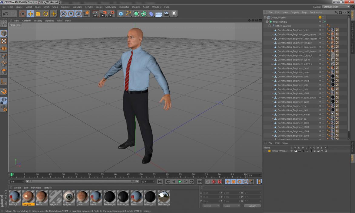 3D Office Worker model