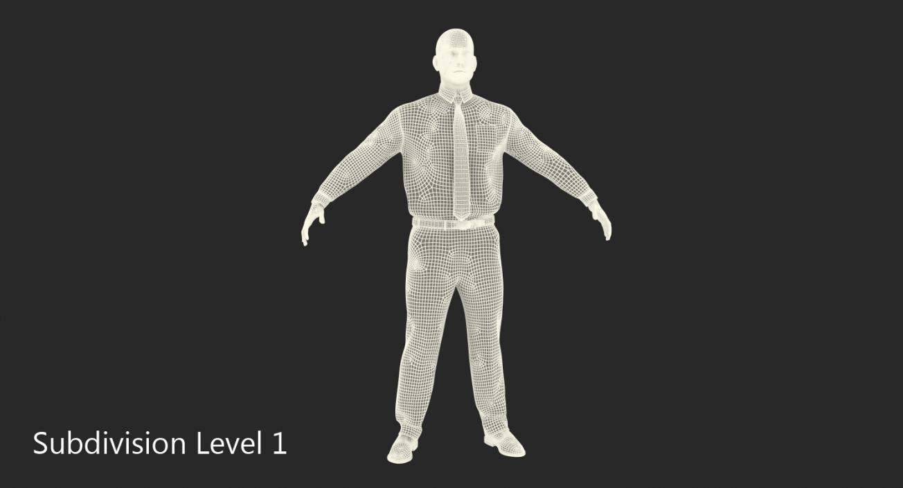 3D Office Worker model