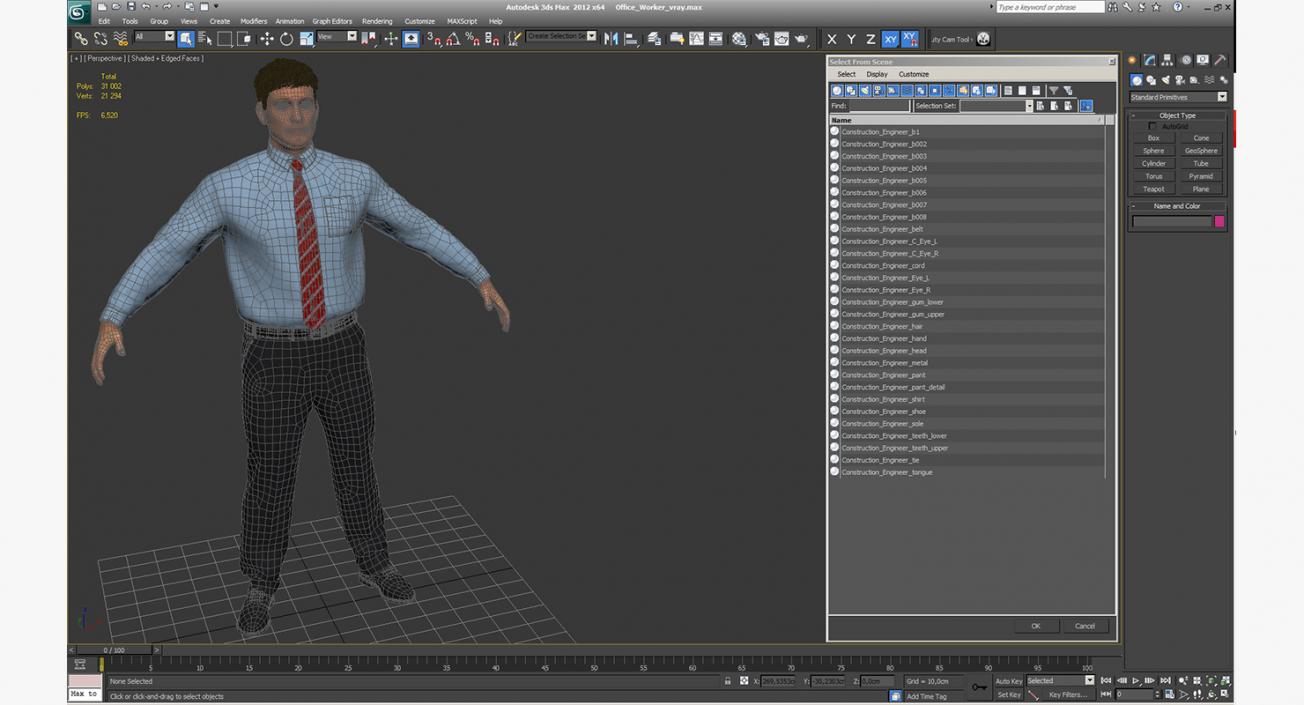 3D Office Worker model