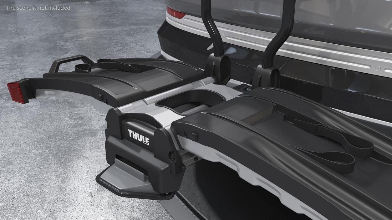 3D Thule EasyFold XT2 Bike Racks Rigged