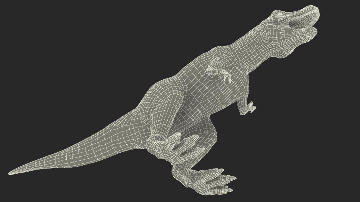 3D model Tyrannosaurus Rex Skeleton Fossil with Skin Rigged