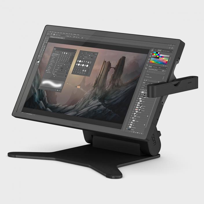 3D model Wacom Cintiq Pro 27 with 2D Program