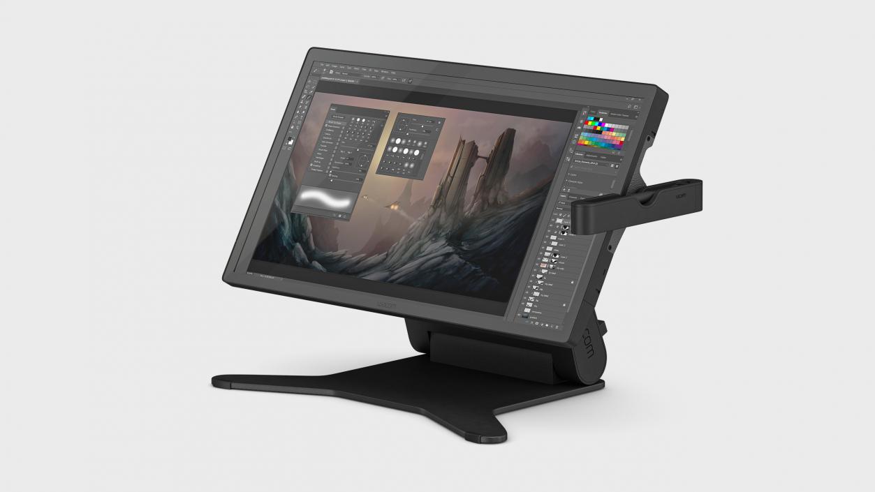 3D model Wacom Cintiq Pro 27 with 2D Program