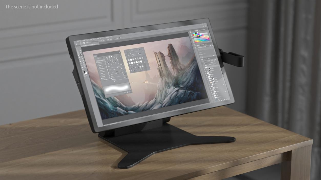 3D model Wacom Cintiq Pro 27 with 2D Program