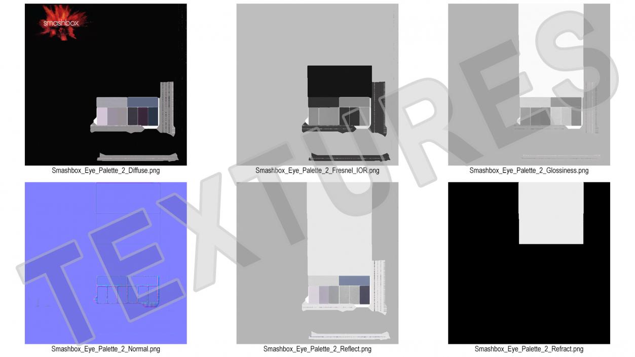 Smashbox Punked Cover Shot Palette 3D model