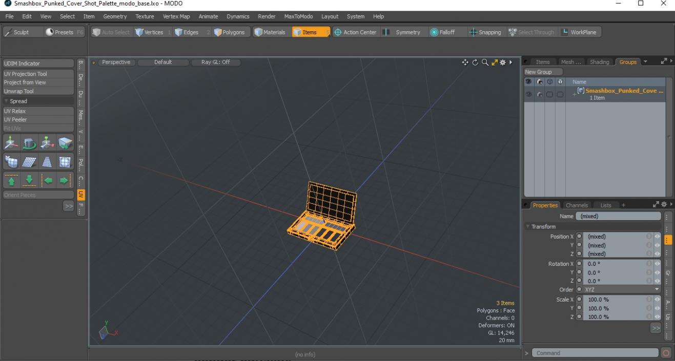 Smashbox Punked Cover Shot Palette 3D model