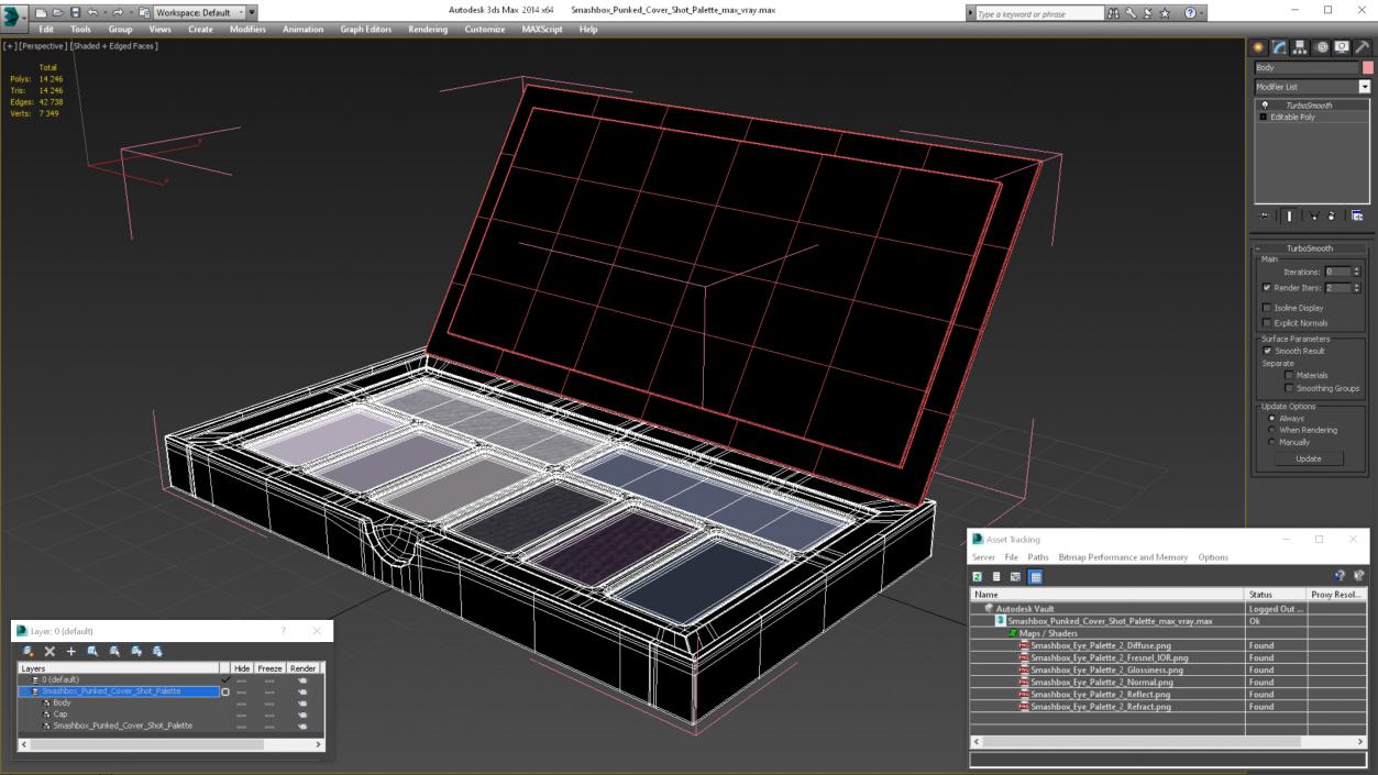 Smashbox Punked Cover Shot Palette 3D model