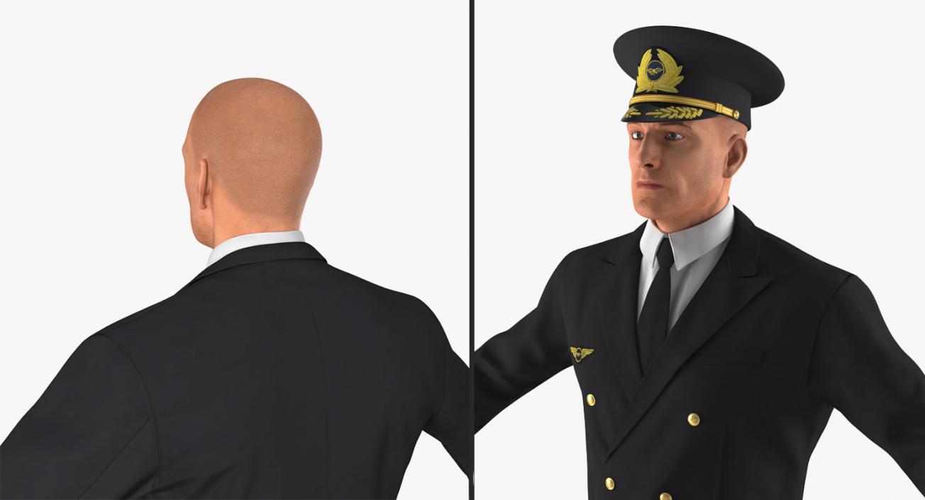 Airline Pilot and Stewardess Collection 3D model