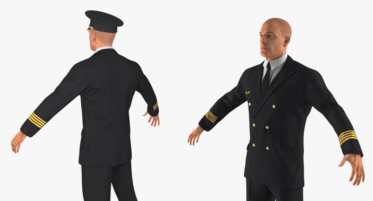 Airline Pilot and Stewardess Collection 3D model