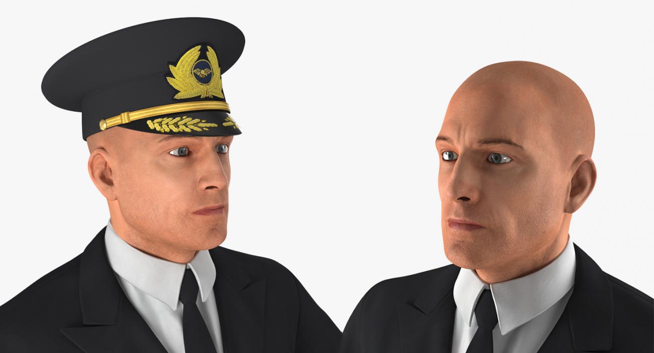 Airline Pilot and Stewardess Collection 3D model