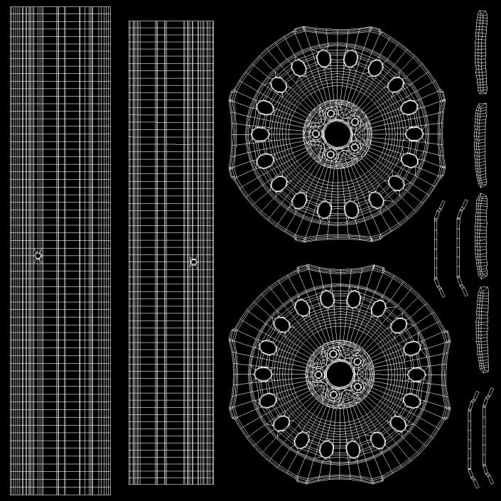 Steel Car Rim Metallic 3D