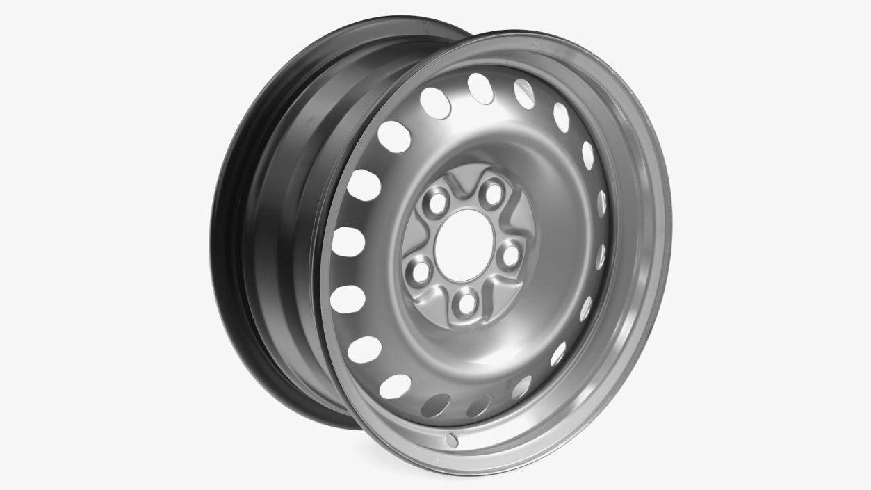 Steel Car Rim Metallic 3D