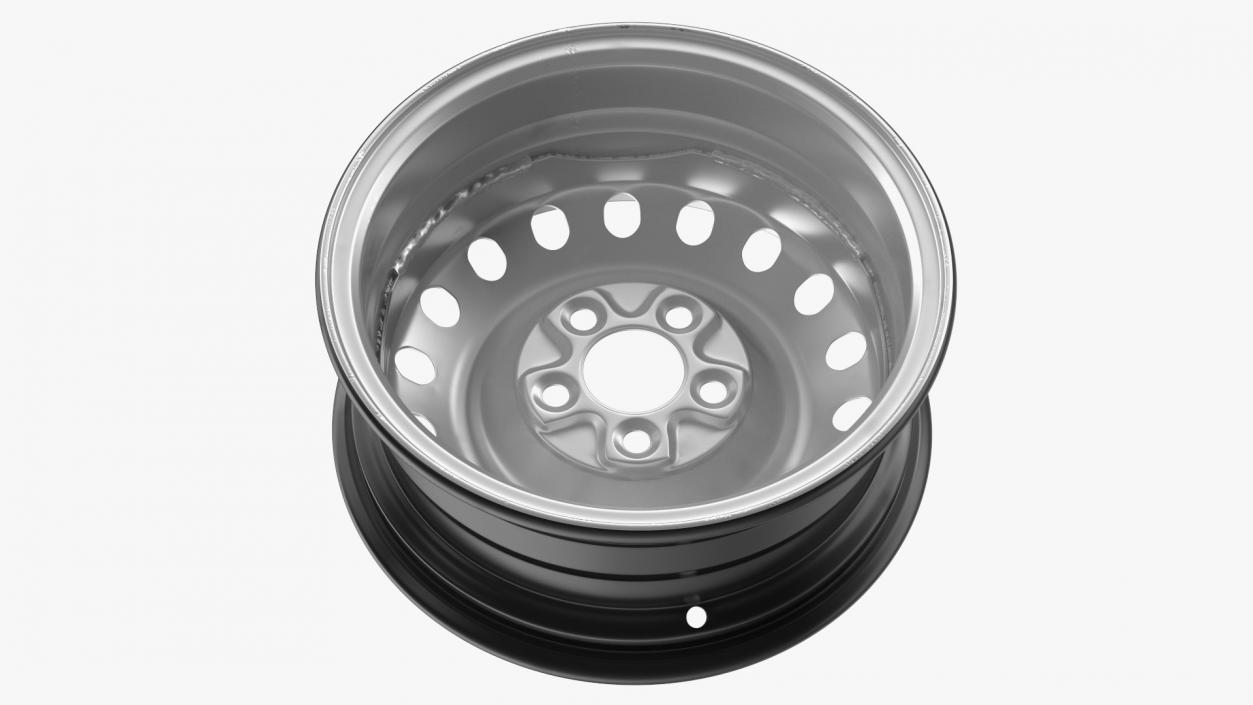 Steel Car Rim Metallic 3D