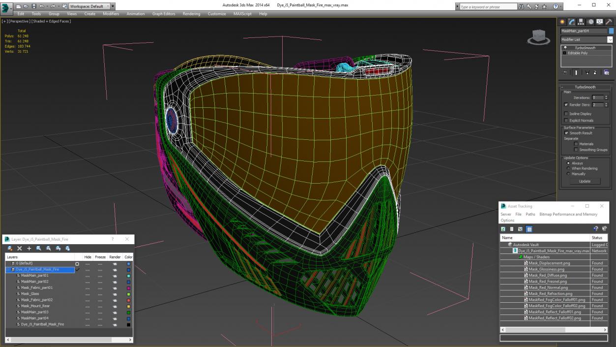 3D Dye i5 Paintball Mask Fire