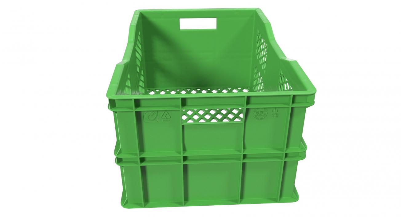 3D Market Service Cart with Crates