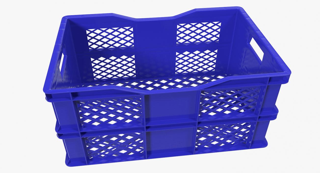 3D Market Service Cart with Crates