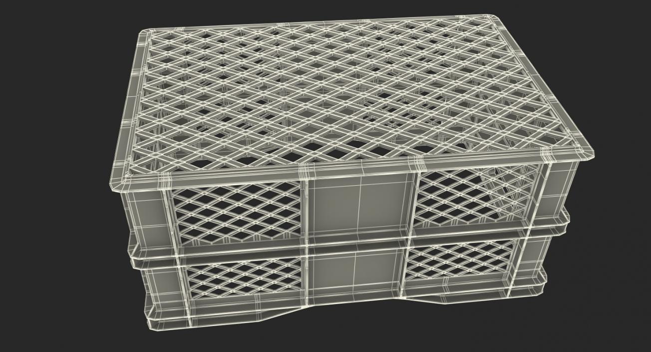 3D Market Service Cart with Crates