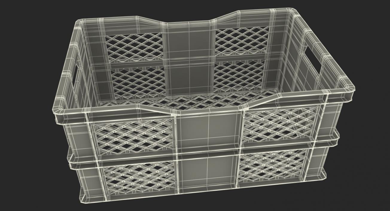 3D Market Service Cart with Crates