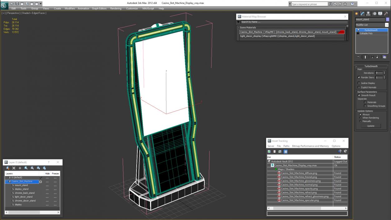 Casino Slot Machine Display 3D