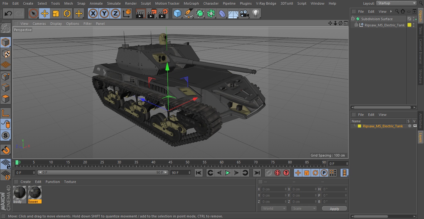 3D Ripsaw M5 Electric Tank model