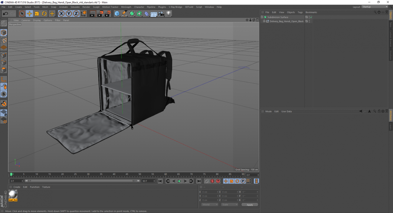 Delivery Bag Hendi Open Black 3D model