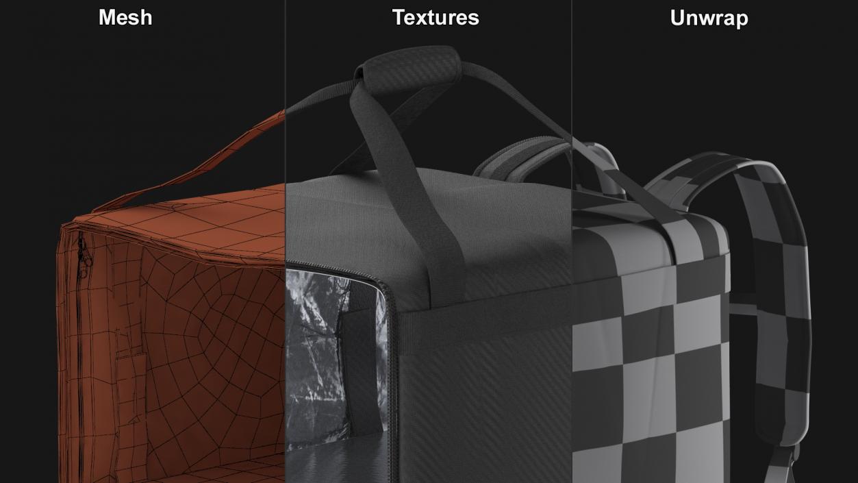 Delivery Bag Hendi Open Black 3D model