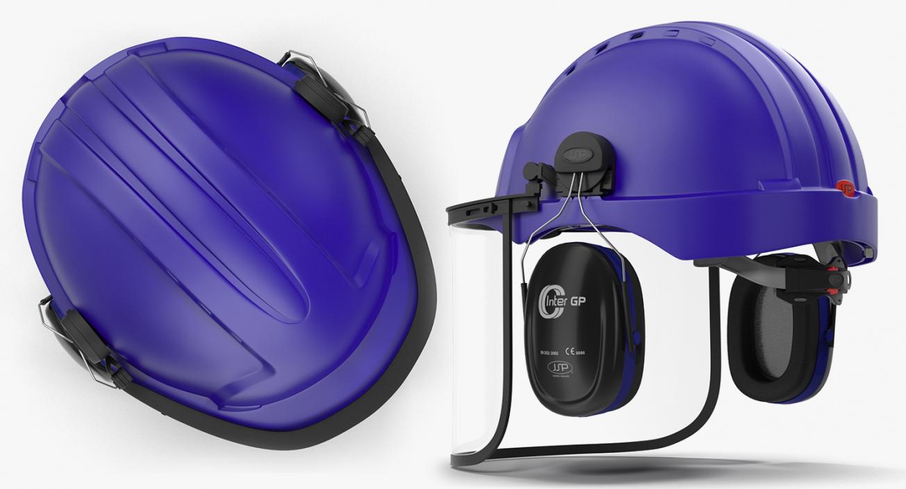 Protective Helmets and Headphones Collection 3D model