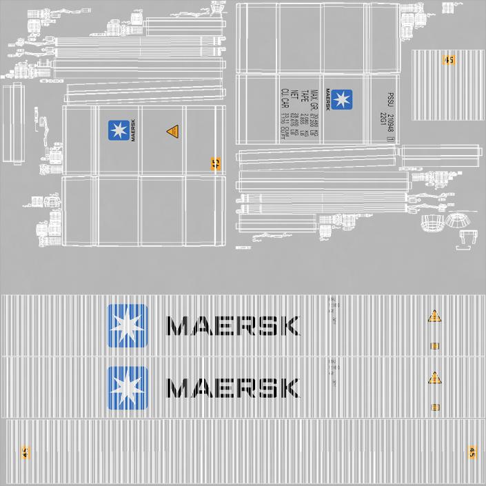 53 Foot High Cube Container 3D