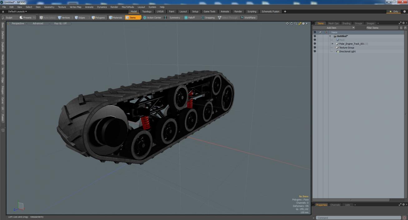 3D Polar Engine Track model