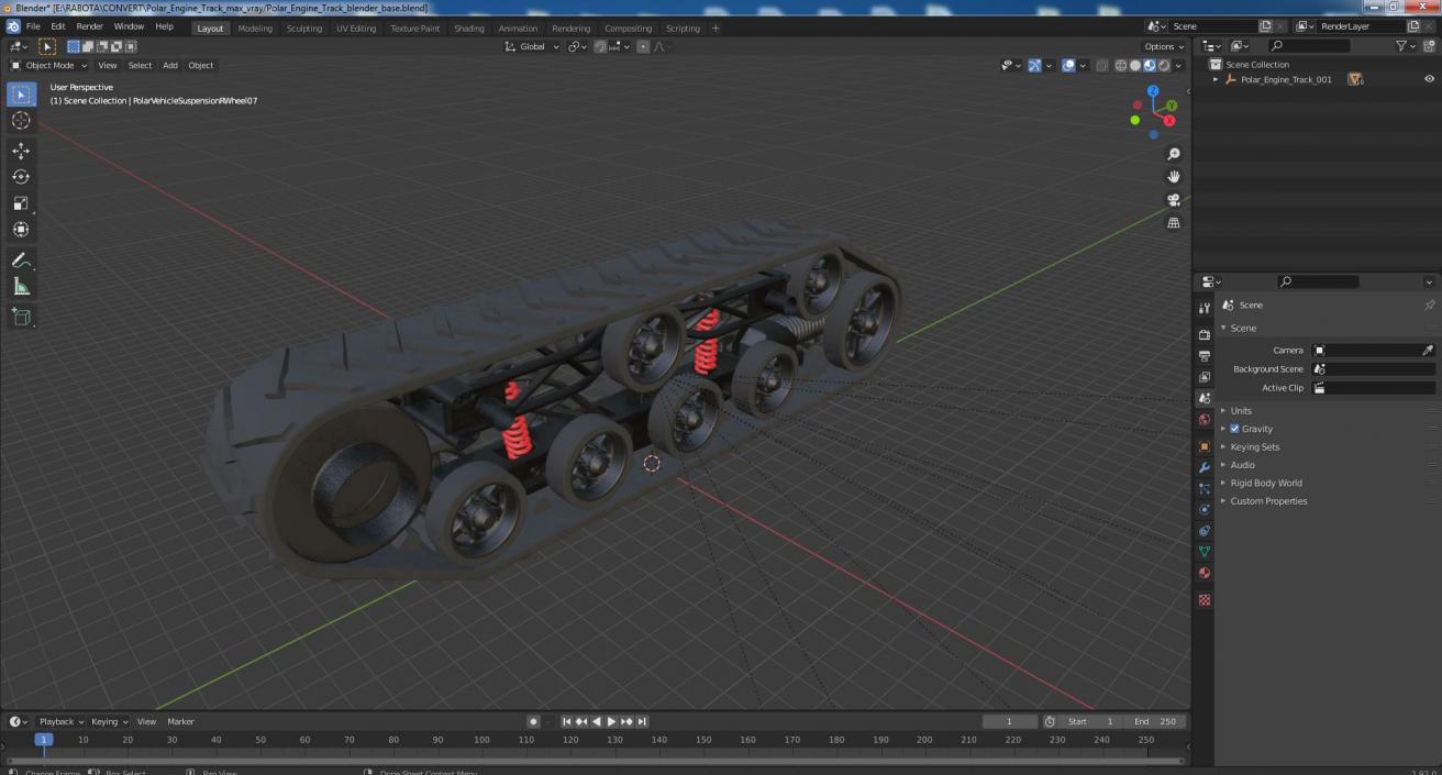 3D Polar Engine Track model