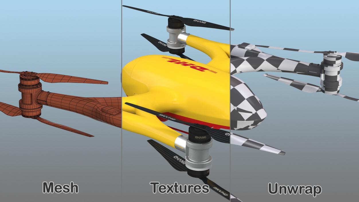 3D model DHL Quadcopter Drone