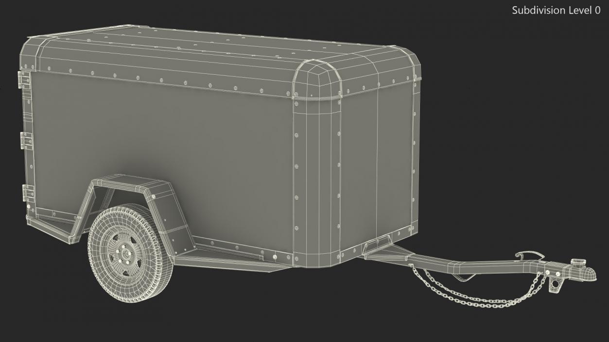 4x8 Cargo Trailer 3D