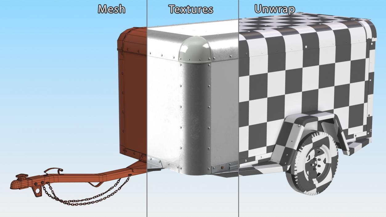 4x8 Cargo Trailer 3D