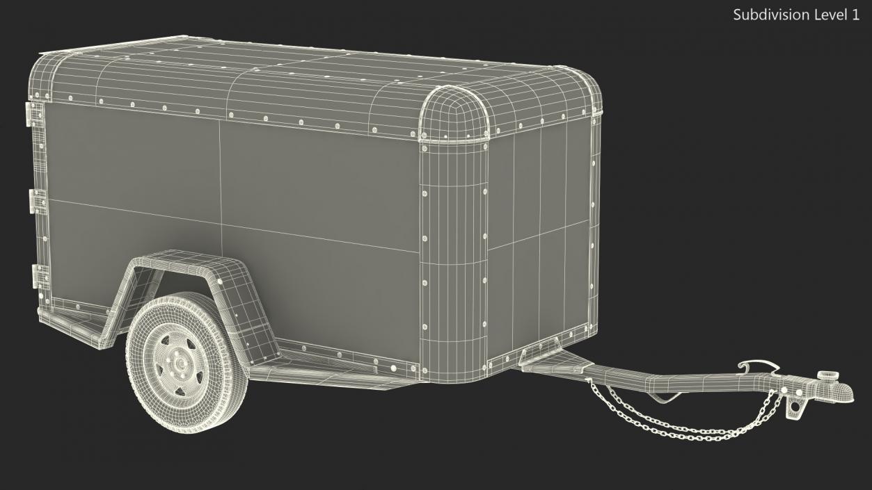 4x8 Cargo Trailer 3D