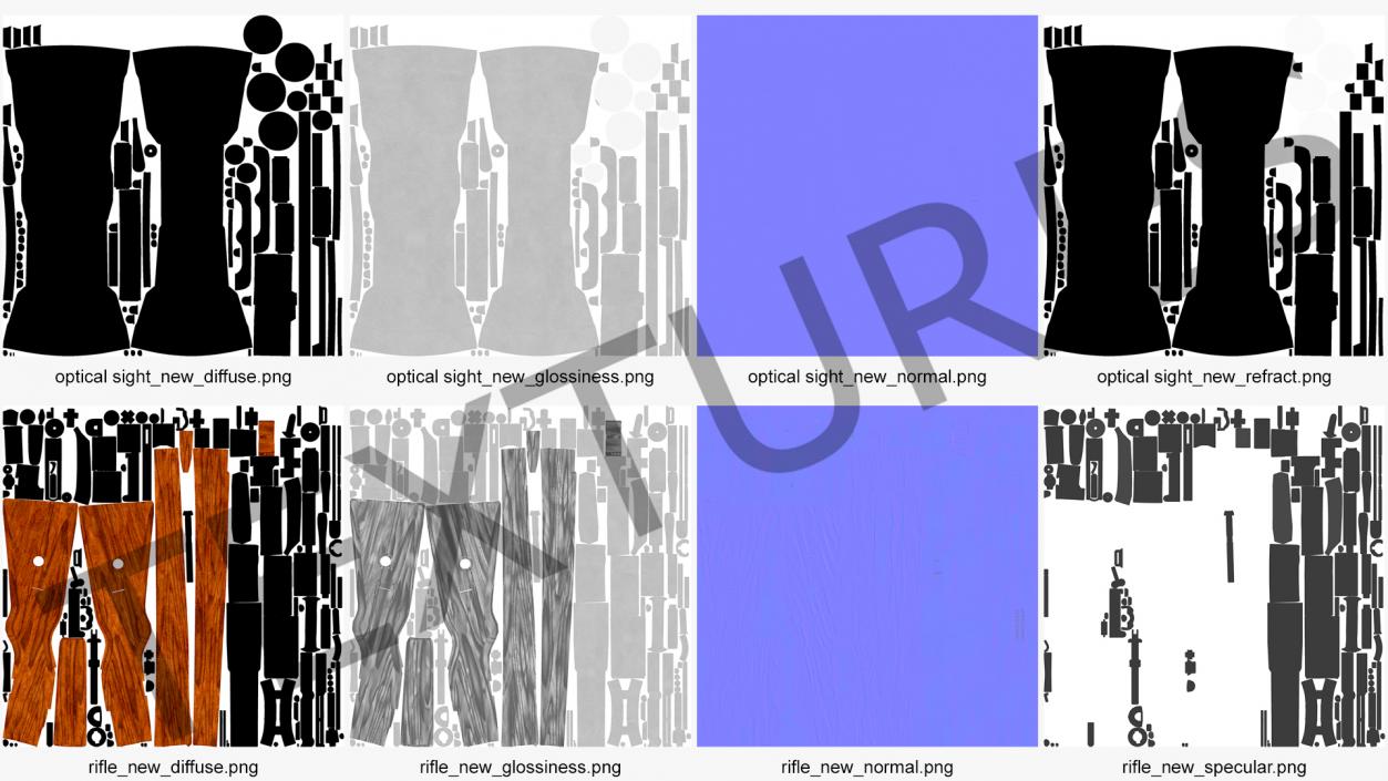 Mauser Kar98k Bolt Action Rifle with Scope 3D