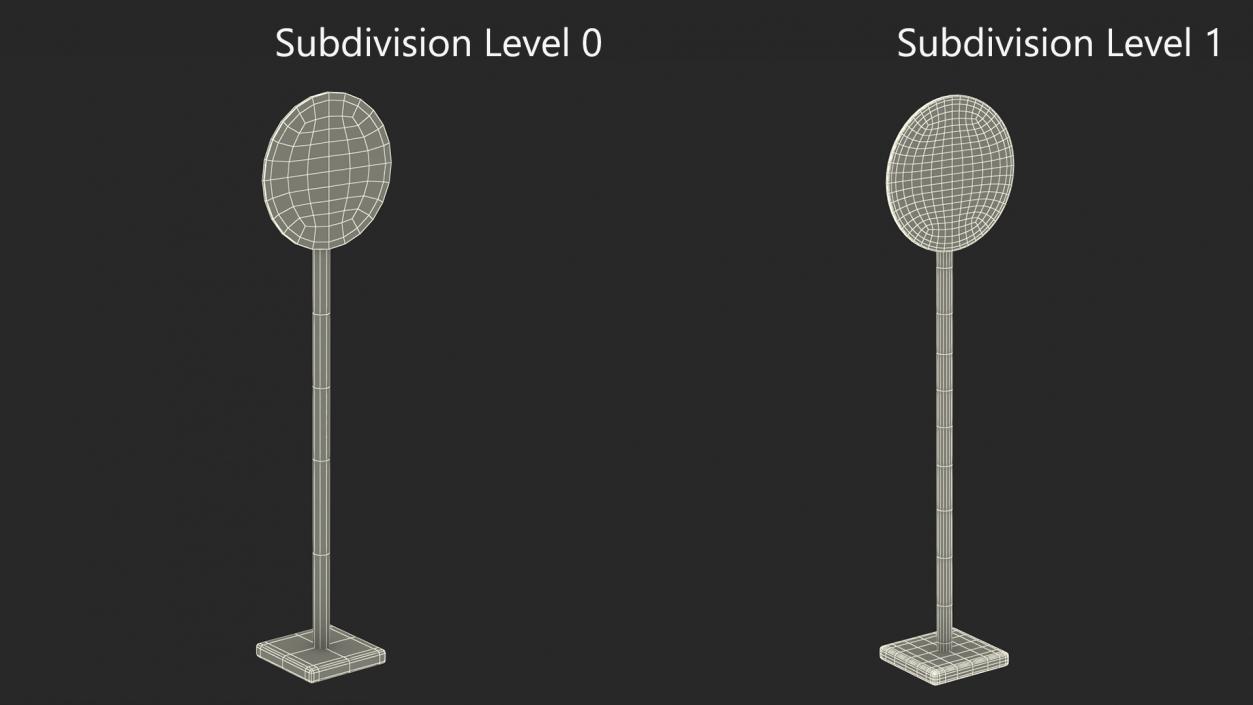 3D model Road Sign Turn Left Ahead