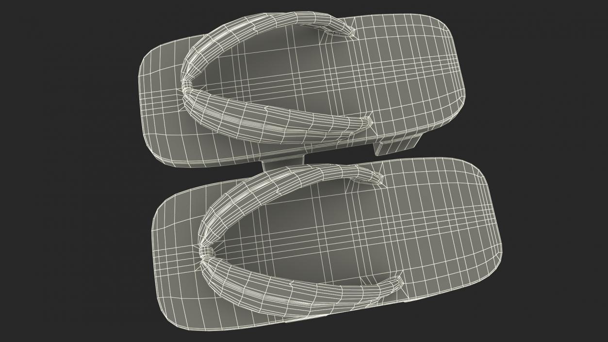 Light Geta Traditional Japanese Clogs 3D