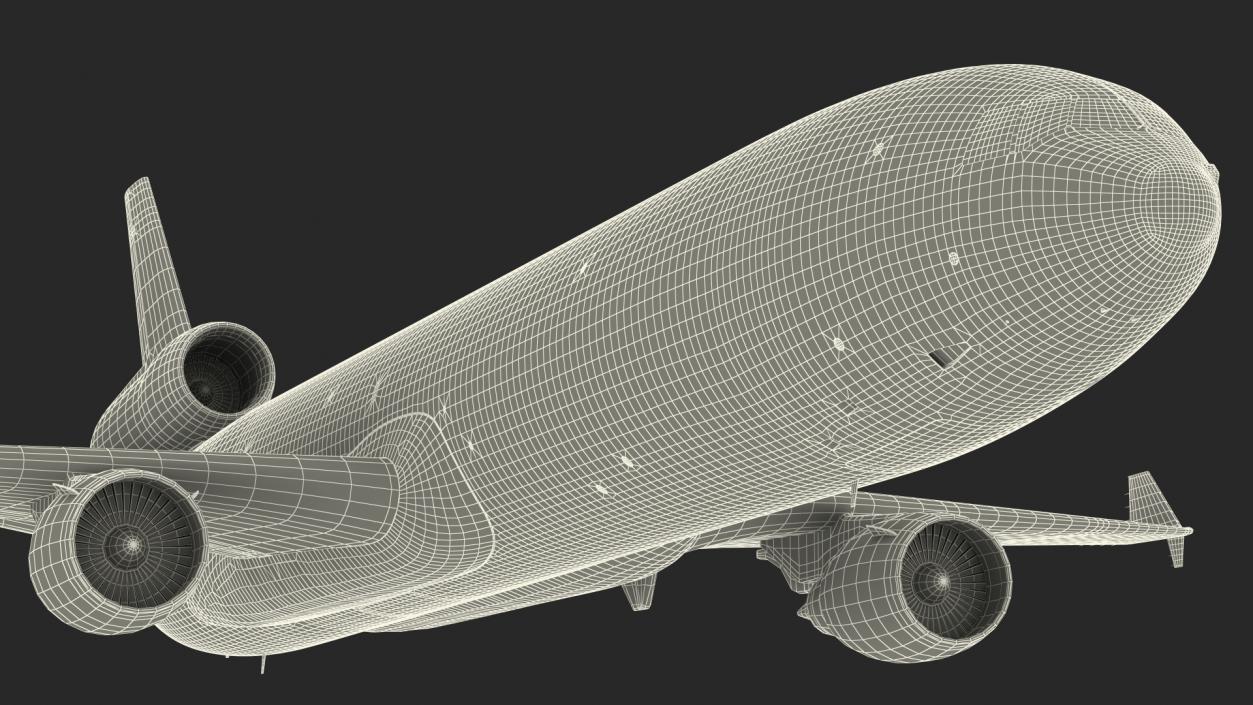 3D McDonnell Douglas MD11 Tri Jet Wide Body Airliner Flight