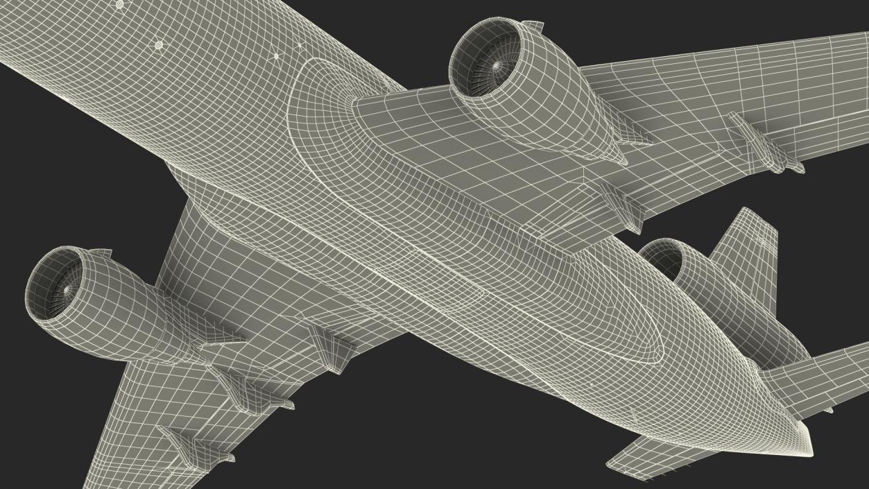 3D McDonnell Douglas MD11 Tri Jet Wide Body Airliner Flight