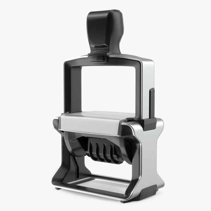 Professional Self Inking Date Stamp Rigged 3D