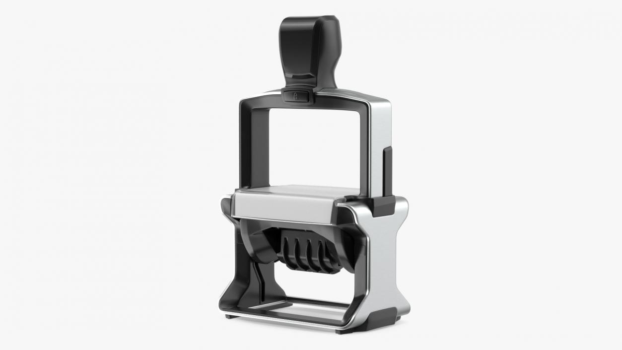 Professional Self Inking Date Stamp Rigged 3D