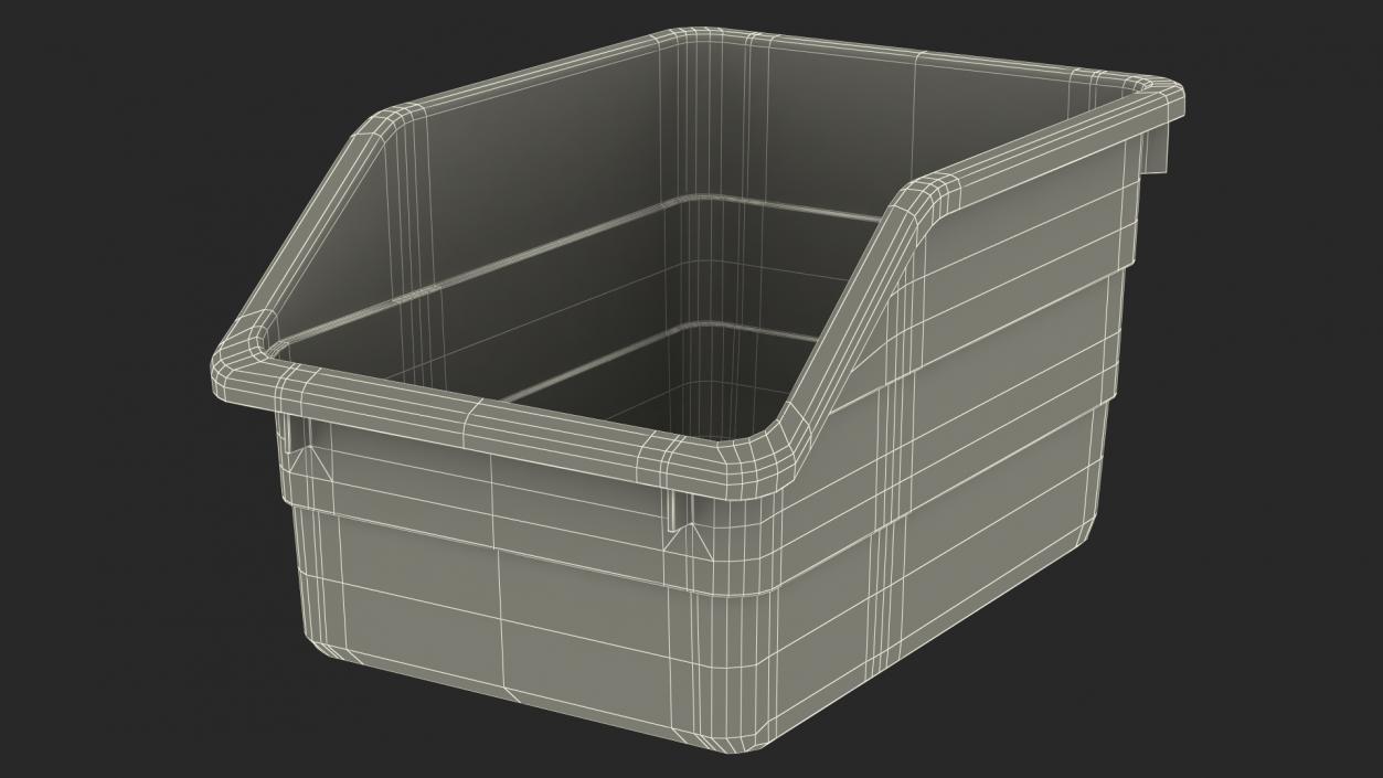 3D model White Plastic Storage Bin