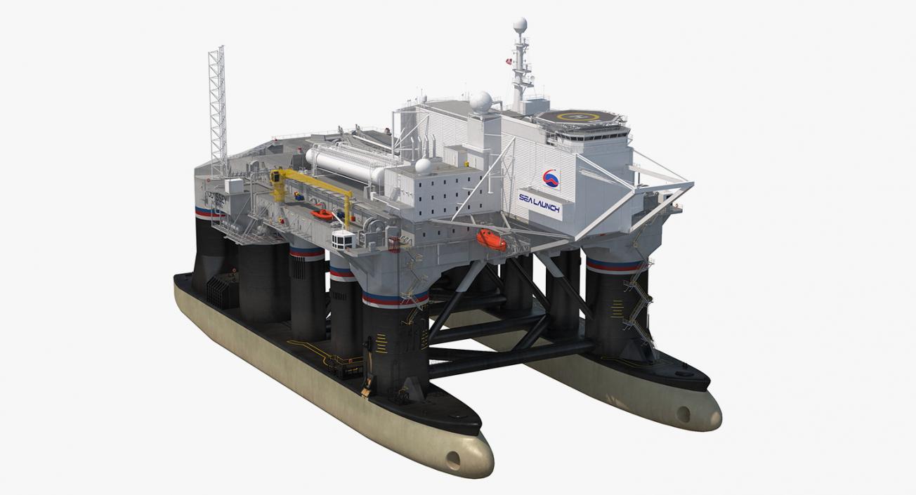 3D Mobile Spacecraft Launch Platform model