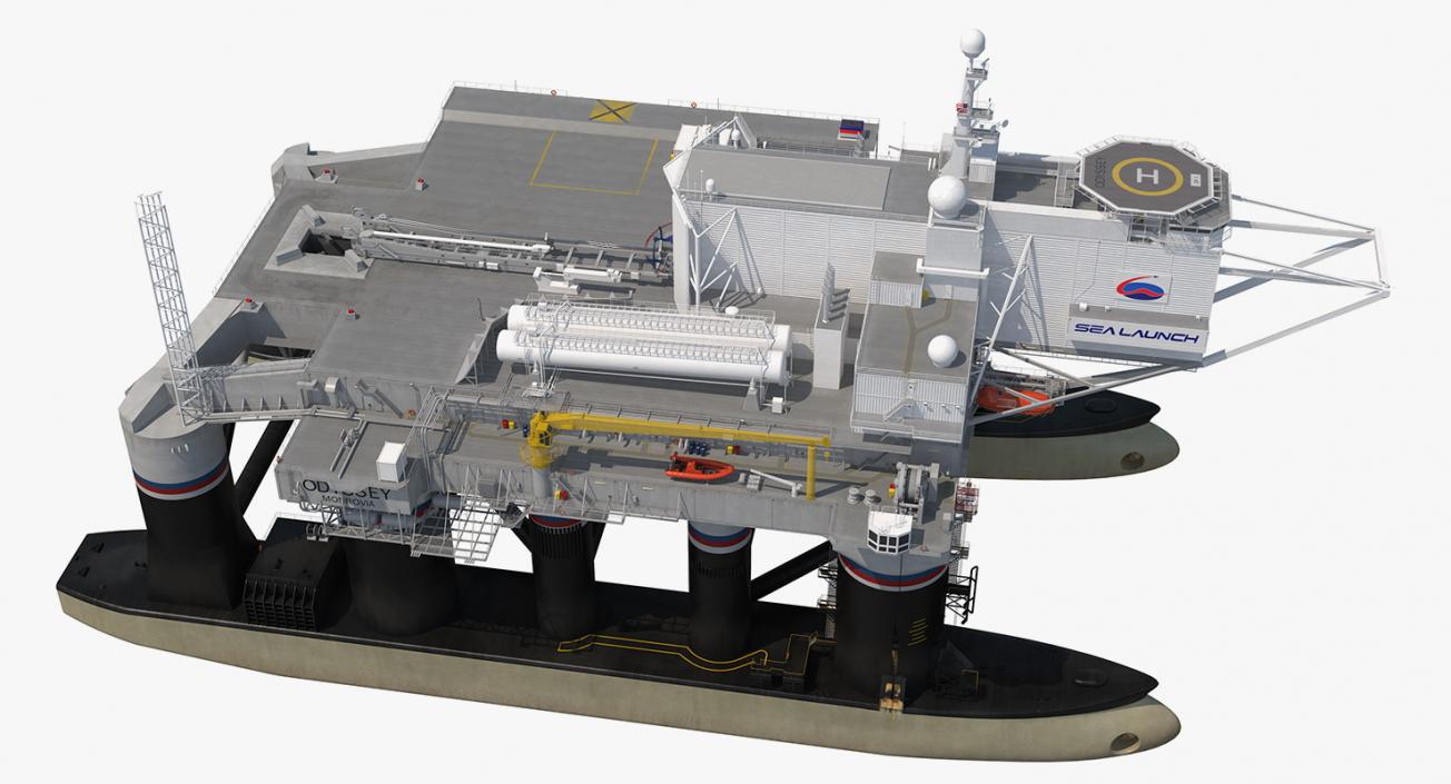 3D Mobile Spacecraft Launch Platform model