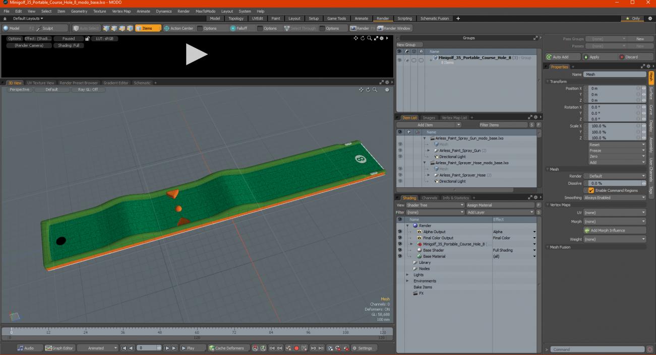 Minigolf 35 Portable Course Hole 8 3D model