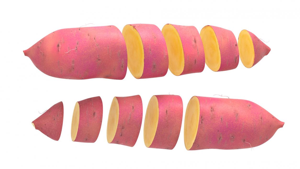 3D model Sweet Potato Red Cut